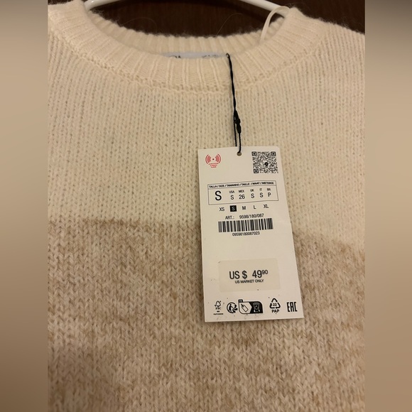 ZARA OMBRÉ KNIT MIDI DRESS - Picture 10 of 10